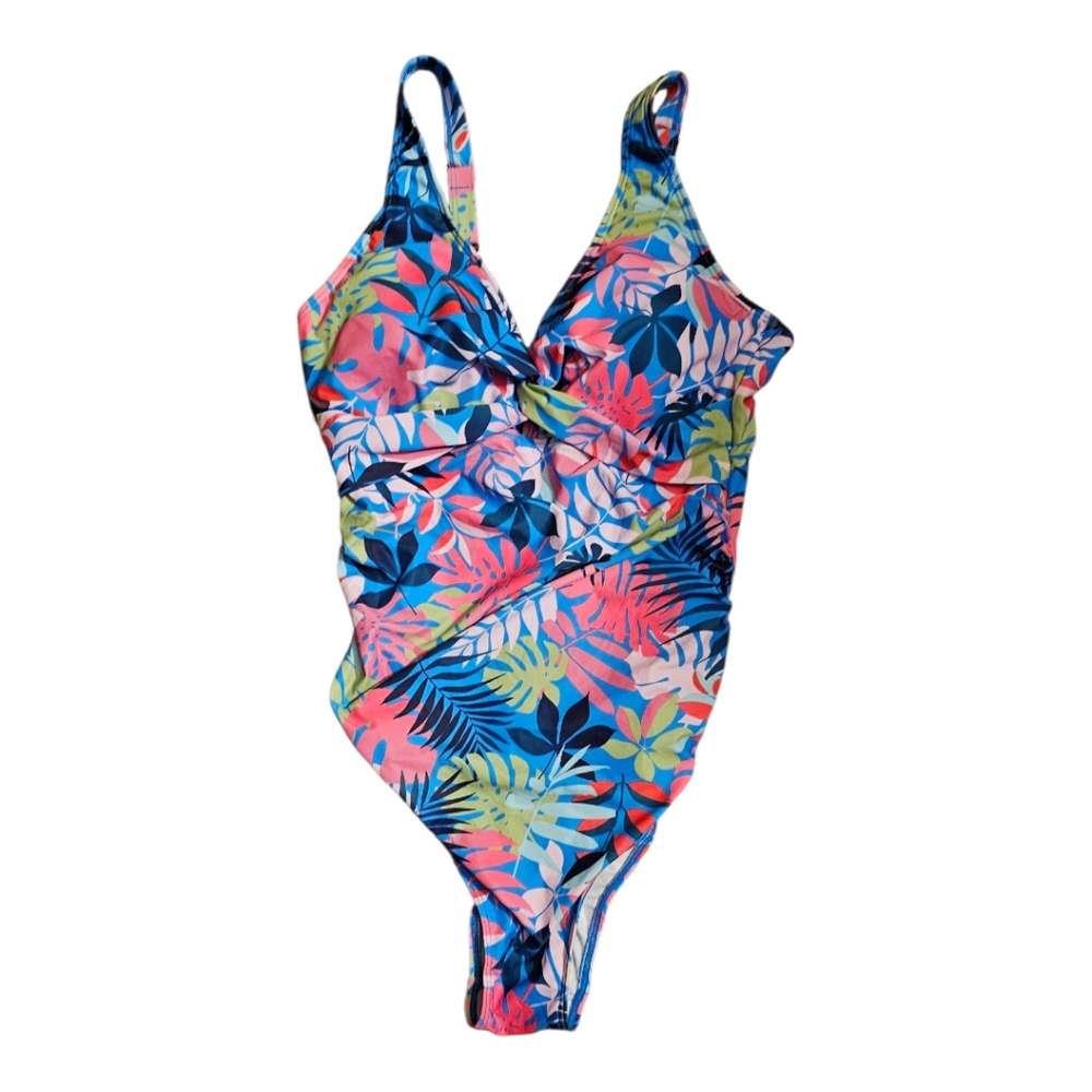 Holipick. Tropical Leaf Print One-Piece Swimsuit. Size Large. NWT. - Picture 2 of 10